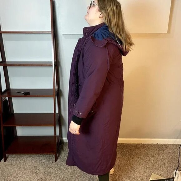 LL Bean Vintage Purple Thinsulate Parka Long Winter Coat in Size Medium/Large - Picture 2 of 16